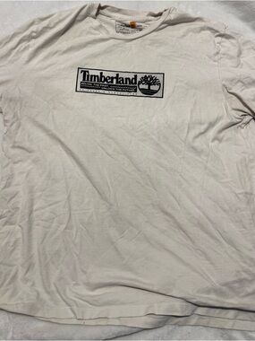 Timberland White Short Sleeve Logo Crew Tee